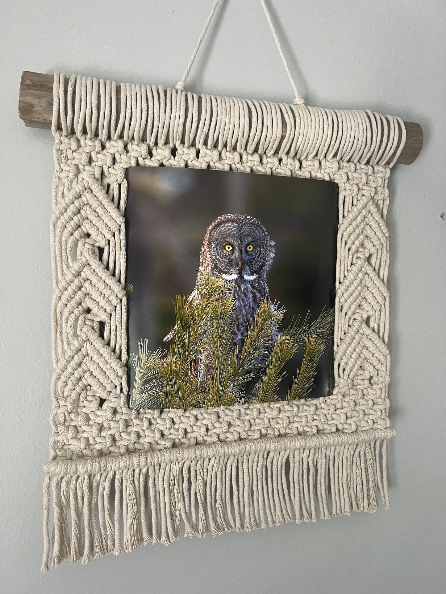 macrame photo frame