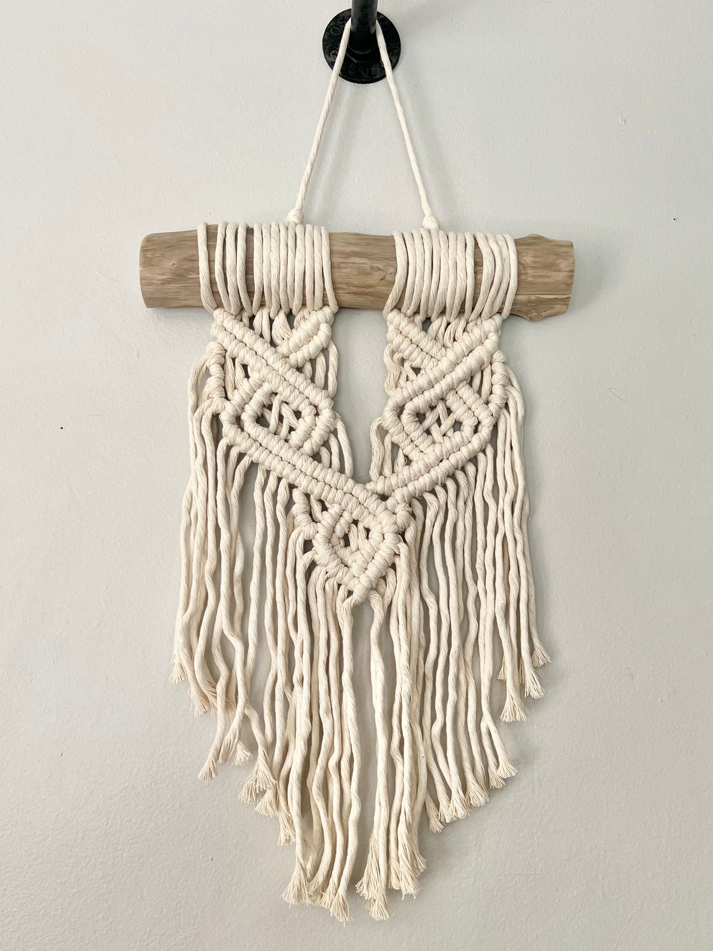 wall hanging on foraged branch
