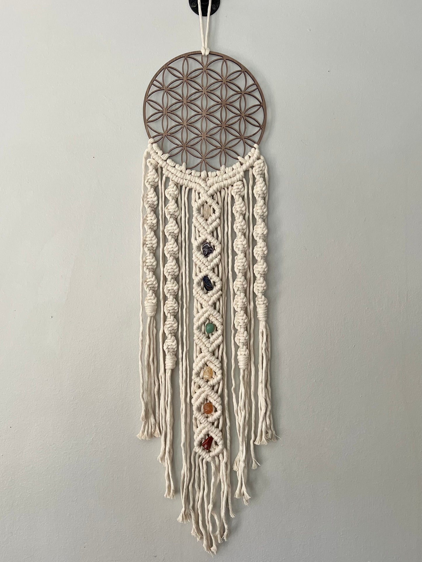 sacred geometry chakra wall hanging: a collaboration with Elina Francine