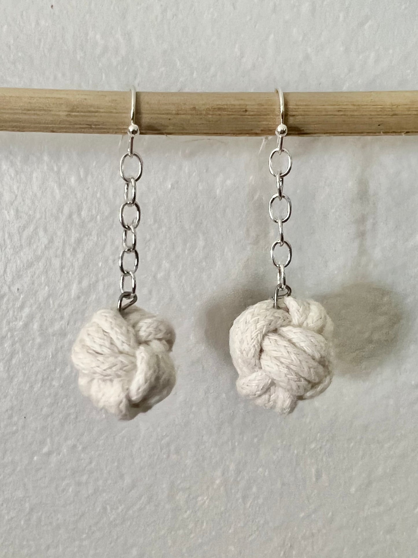 monkey’s fist knot earrings